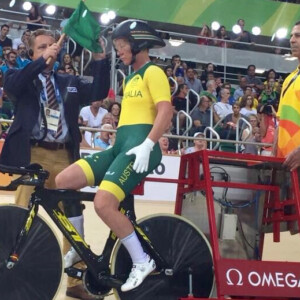 A victorious Sue Powell after winning Silver at the C4 3000m individual pursuit on the Rio Velodrome. Image Australian Paralympic Committee.